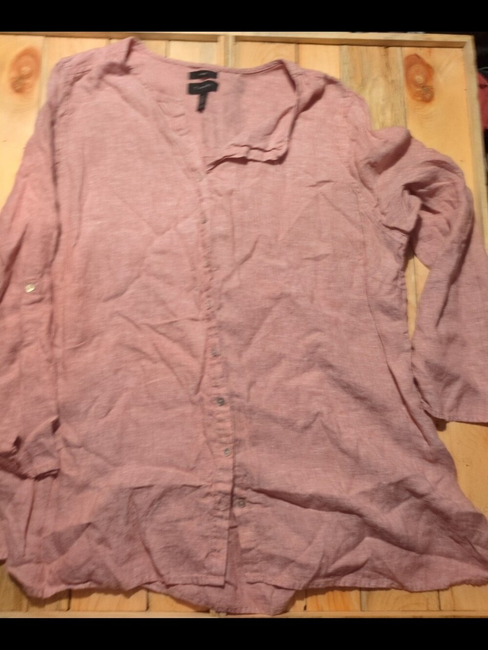 Tahari button up 100% linen